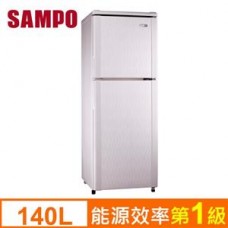 SAMPO聲寶 140公升省電節能1級雙門冰箱(SR-L14Q)粉彩紅(R5)